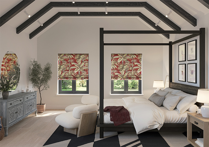 Tripura, Cinnabar - Motorised Roman Blind - Image 8